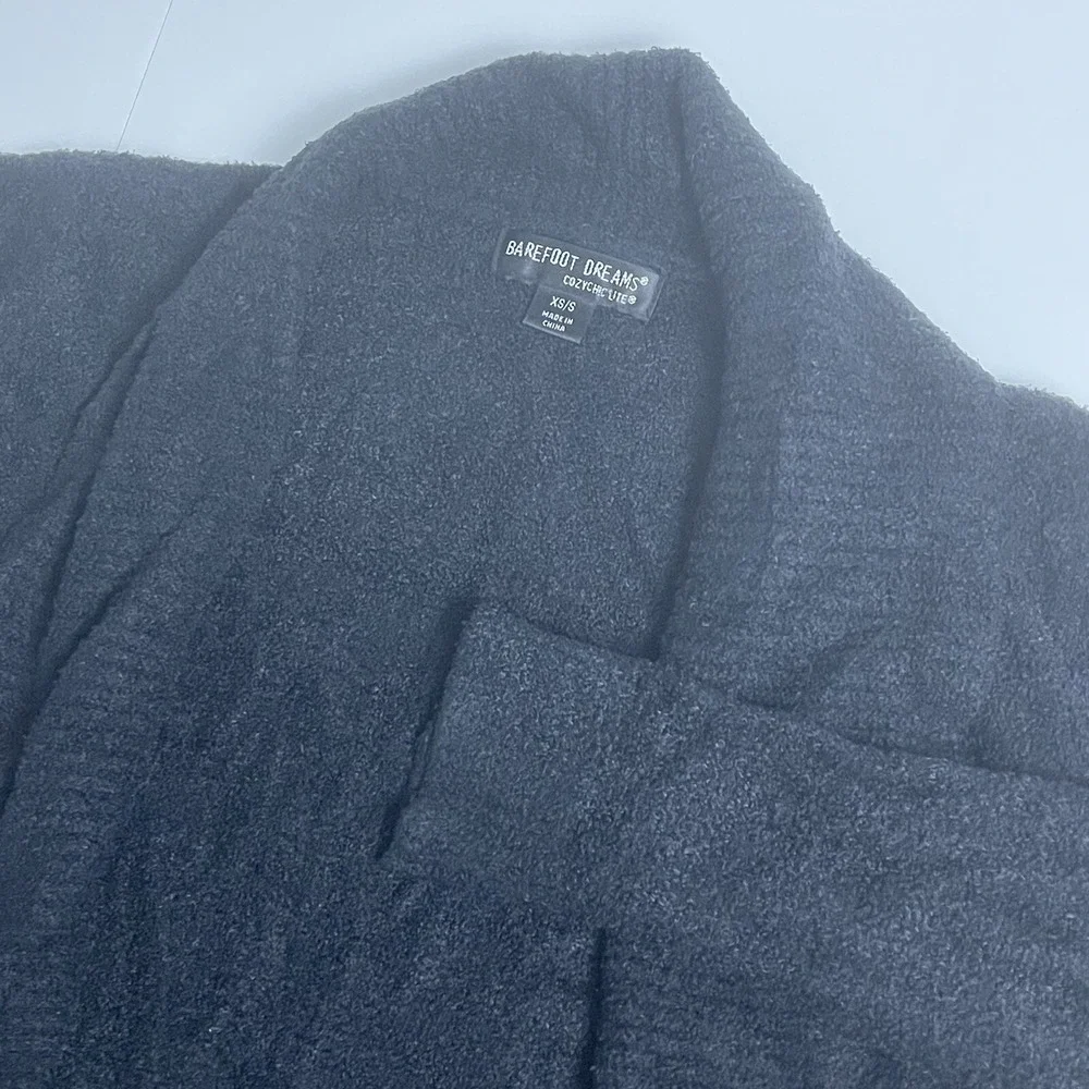 Barefoot Dreams Cardigan XS/S Small Black Cozy Chic Lite Open Soft Sweater